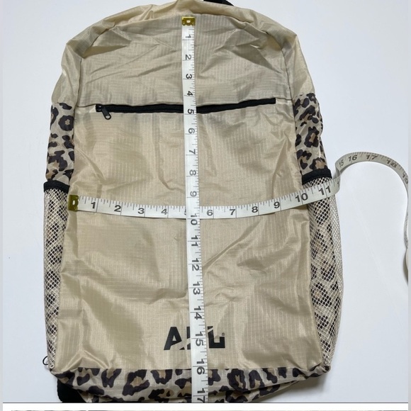 APL Packable Nylon Backpack Beige Leopard NWOT main image 4